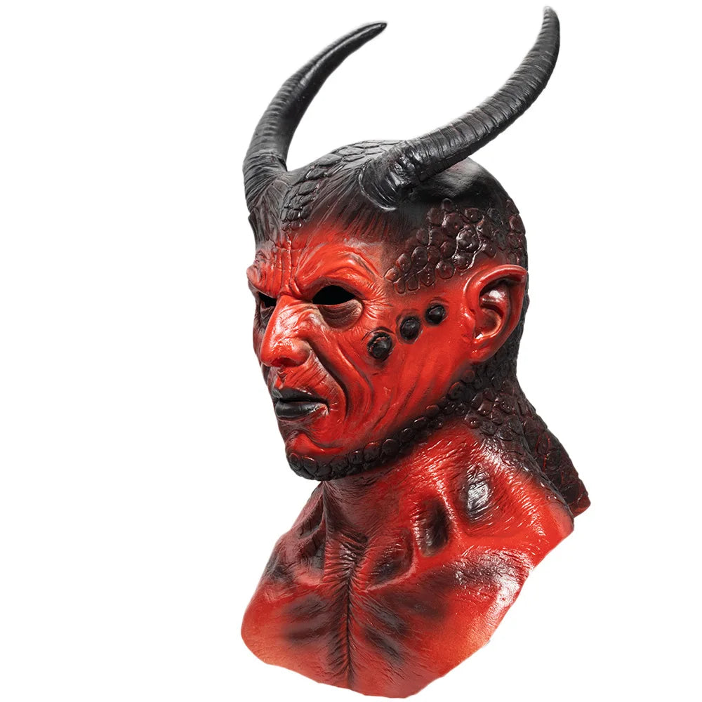 Halloween Horror Devil Latex Mask Hellfire Beast