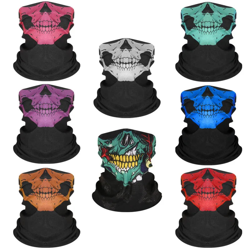 Halloween/Mardi Gras Scarf Skull Mask
