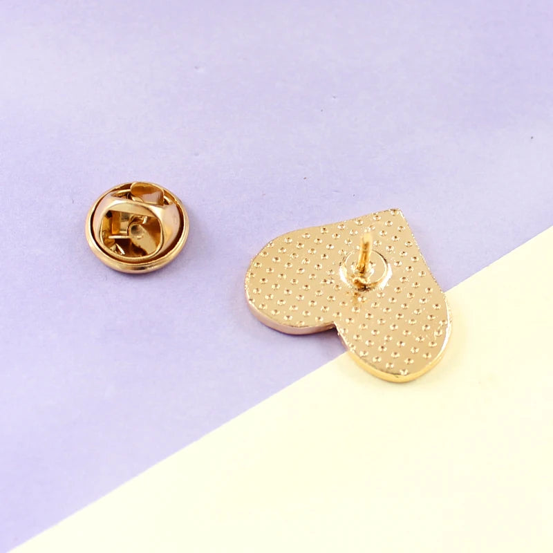 Lovely Japanese Rainbow Heart Pin