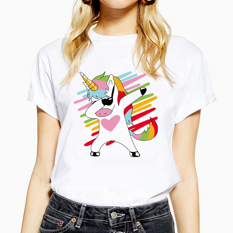 Funny Unicorn Women Short Sleeve t-shirts