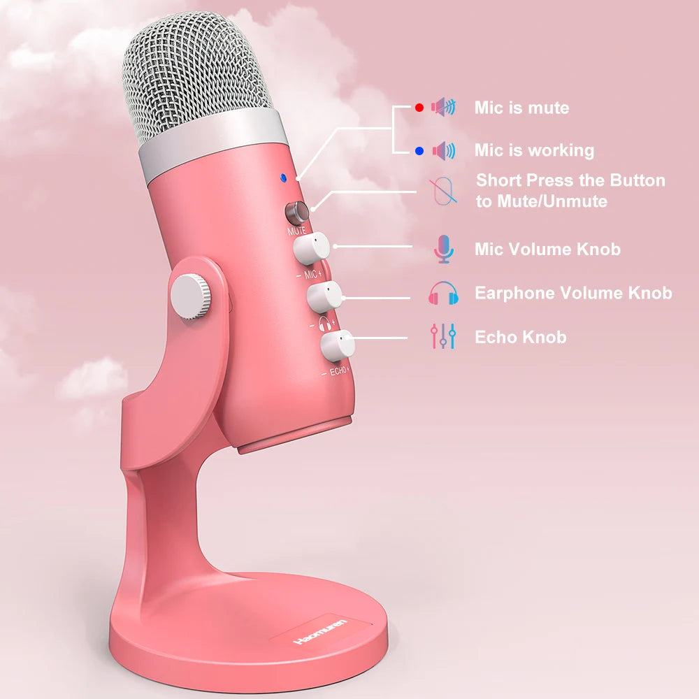 USB Computer Mic, for PC phone with Headphone