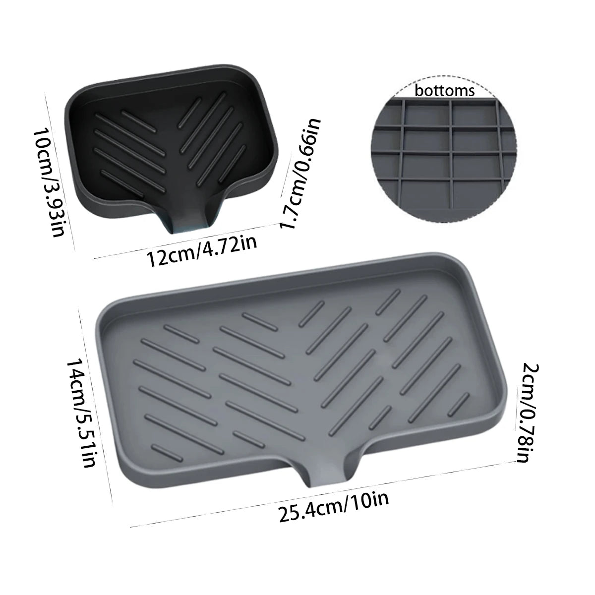 Kitchen/Bathroom Self Draining Anti-slip Sponge Soap Holder