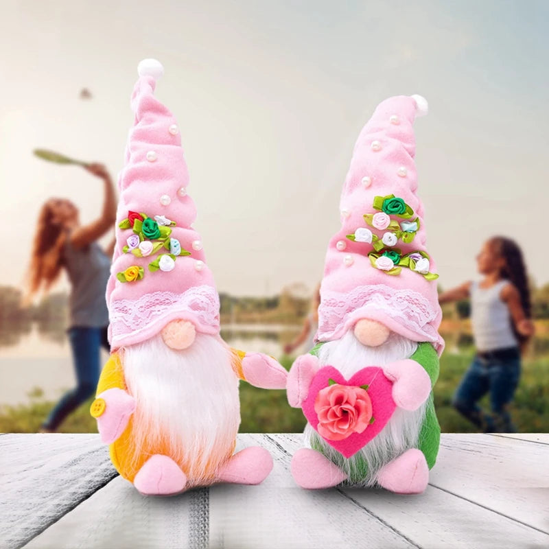 3PC Valentine's Day Gnome with decorated top Hat