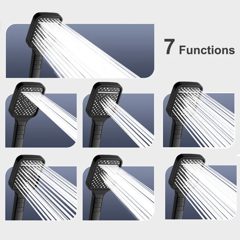 7 Modes Shower Head High Pressure