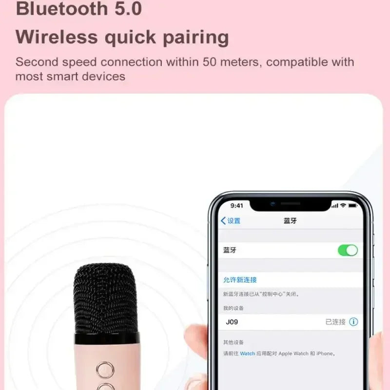 Professional Wireless Bluetooth Speaker for Gaming Karaoke Live Noise Reduction