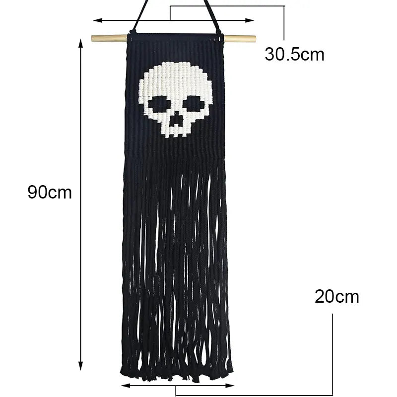 Skull Fringe Wall Hanging Halloween Day