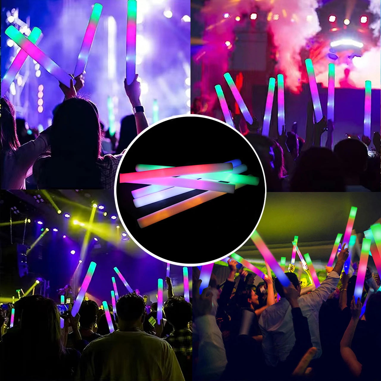 Bulk Orange LED Glow Sticks, 15, 30, 50, 60 Pack