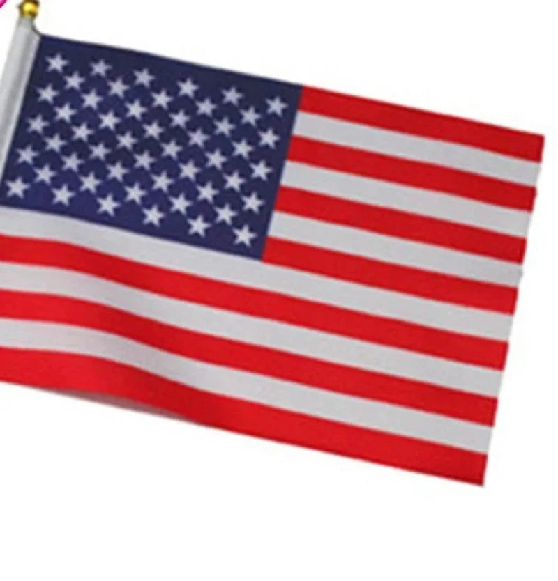 10PCS American Stick Flags Hand Waving Flag USA