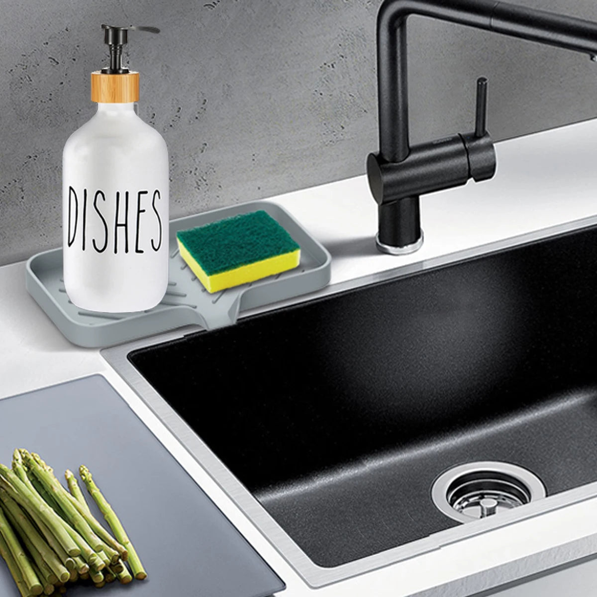 Kitchen/Bathroom Self Draining Anti-slip Sponge Soap Holder