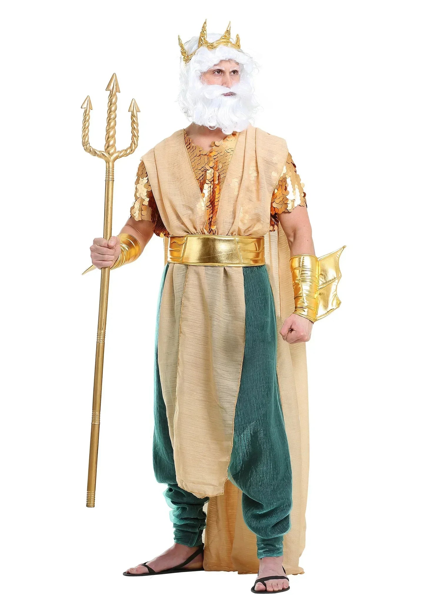 Couple Neptune King Sea Siren Mermaid Queen Costume