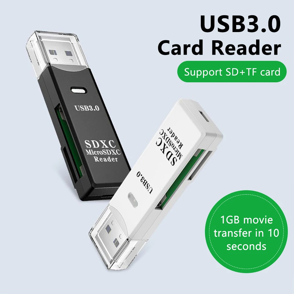 2 in 1 USB 3.0 Card Reader Micro sd usb adapter High Speed