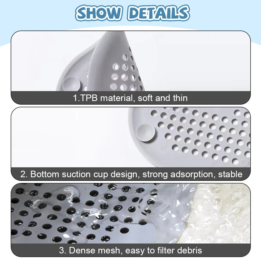 Hair Sink Filter Silicone Bathroom Kitchen Supplies