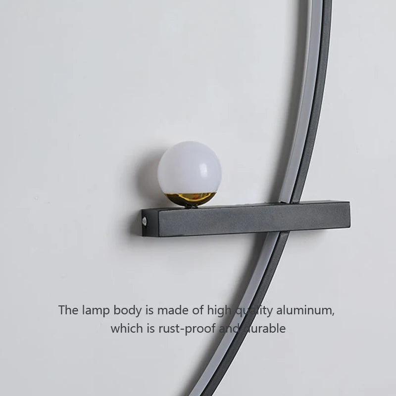 Modern LED Wall Lamp Minimalist Black Gold