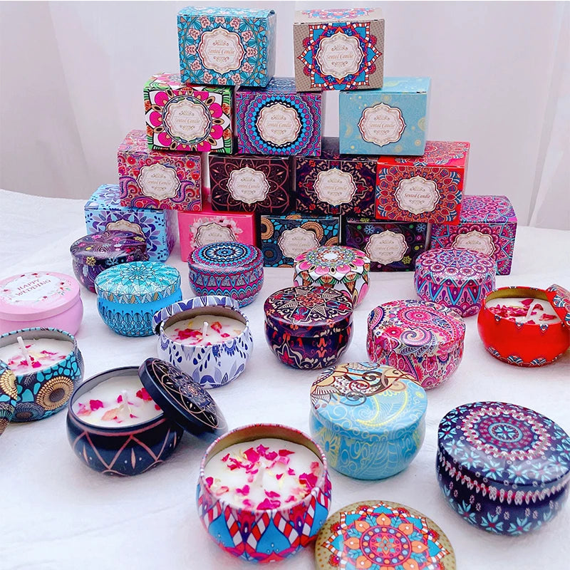 Scented Aromatic Candles Jars Celebrations Parties
