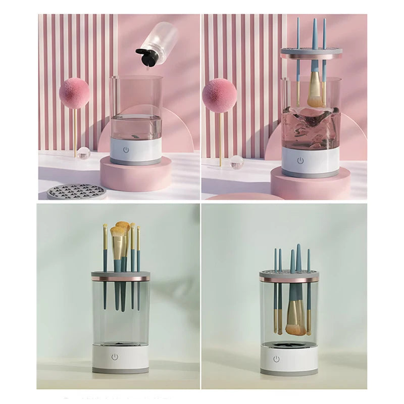 3 in 1 Electric Makeup Brushes Cleaner Machine Portable USB