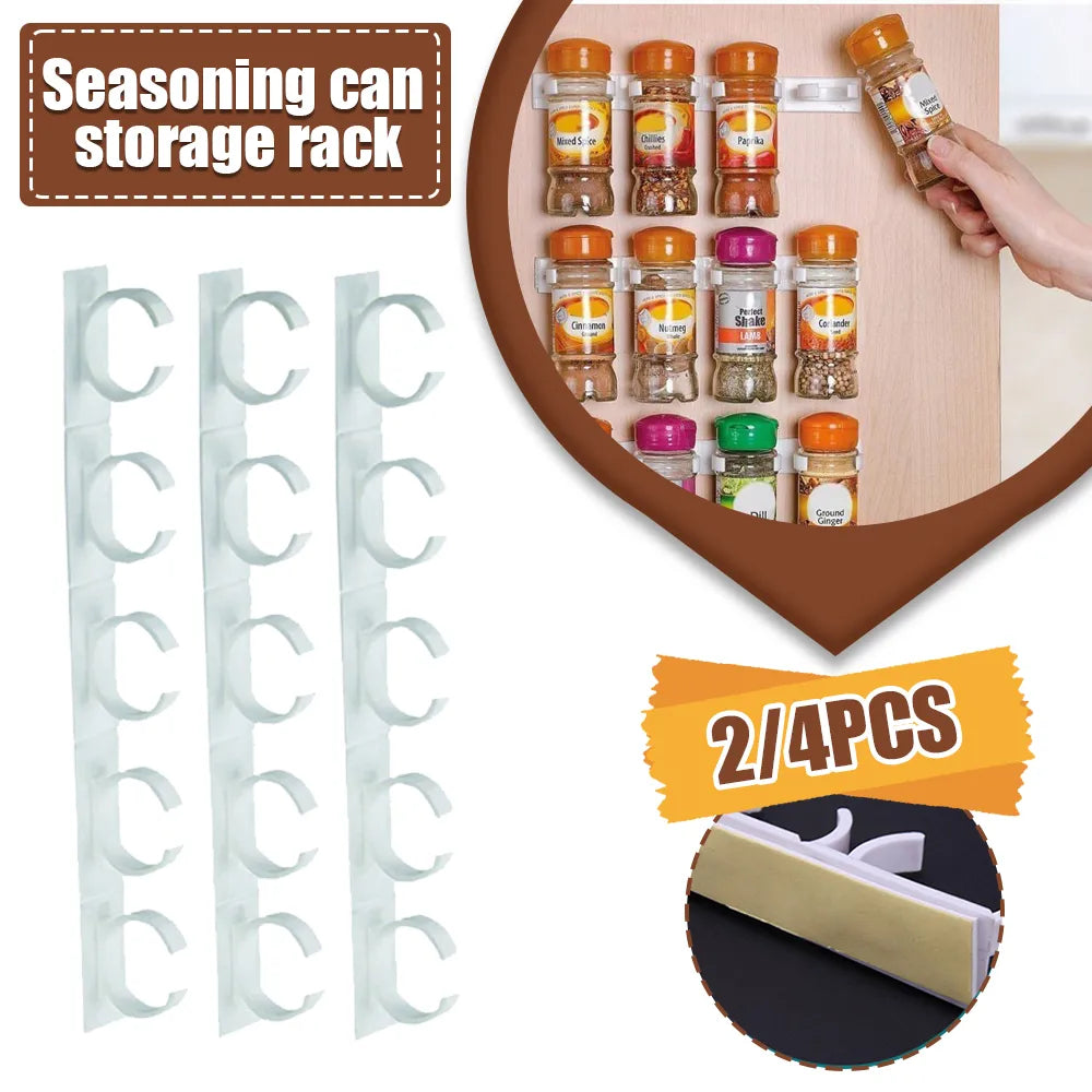 2/4pcs Kitchen Storage Rack 5 Spice Ingredient Holder