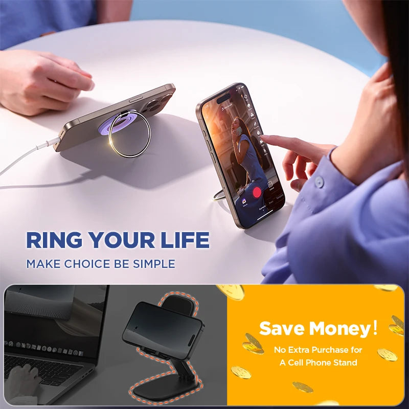 Ring Phone Holder Colorful Magnetic For iPhone 15 14 13 12 Pro