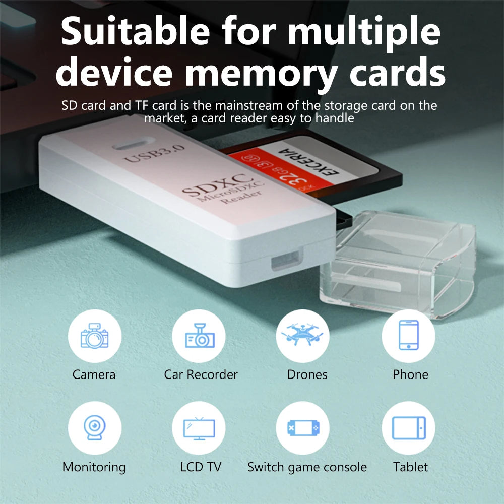 2 in 1 USB 3.0 Card Reader Micro sd usb adapter High Speed