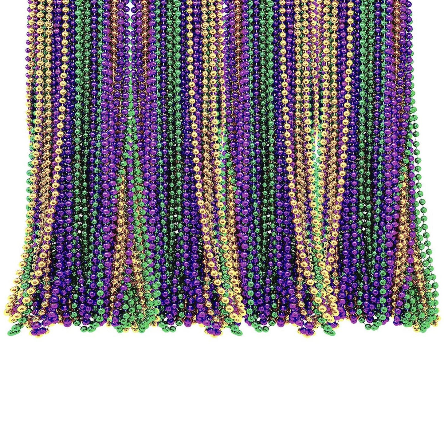 Mardi Gras Beaded Necklace 30 Pcs 33 Inches Long 7mm