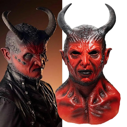 Halloween Horror Devil Latex Mask Hellfire Beast