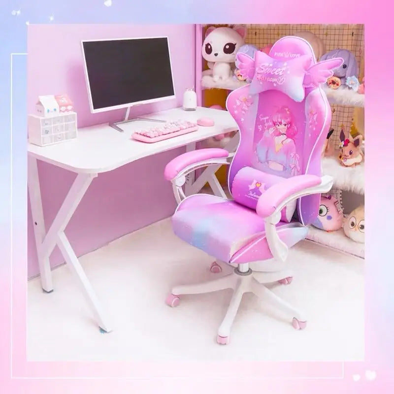 New Lovely pink Maiden computer chair
