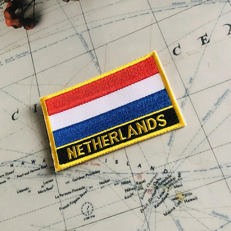 Netherlands National Flag Embroidery Patches Pin