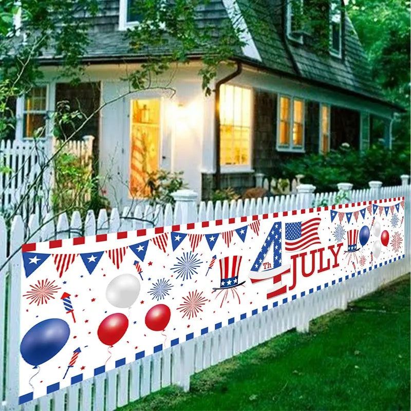 4th of July Banner Outdoor Independence Day Flag