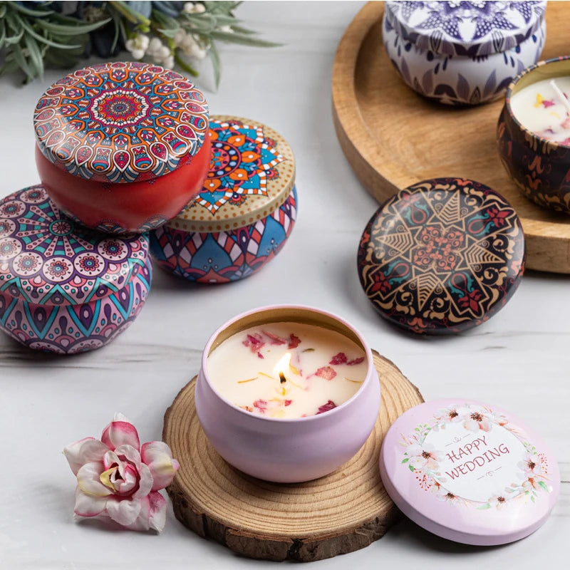 Scented Aromatic Candles Jars Celebrations Parties