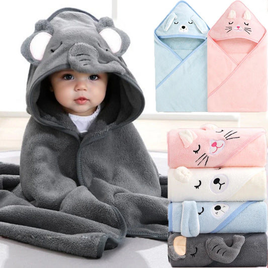 1 pack of baby bath towel polyester fiber bathrobe with strong water absorption