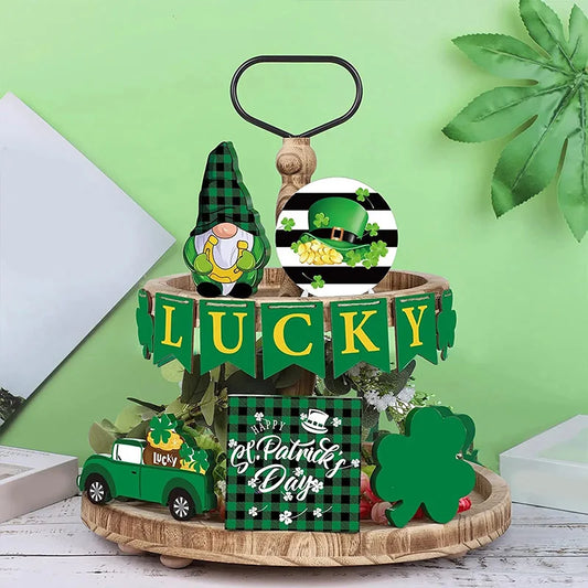 St Patrick's Day Wooden Tray Decoration