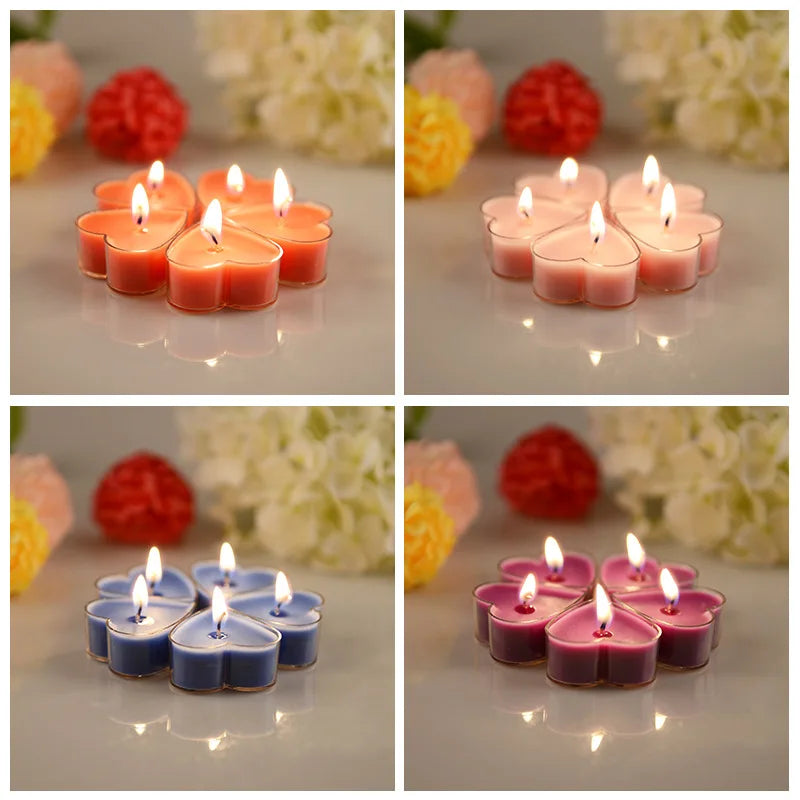 9Pcs Decoration Heart-Shaped Fragrance Candles