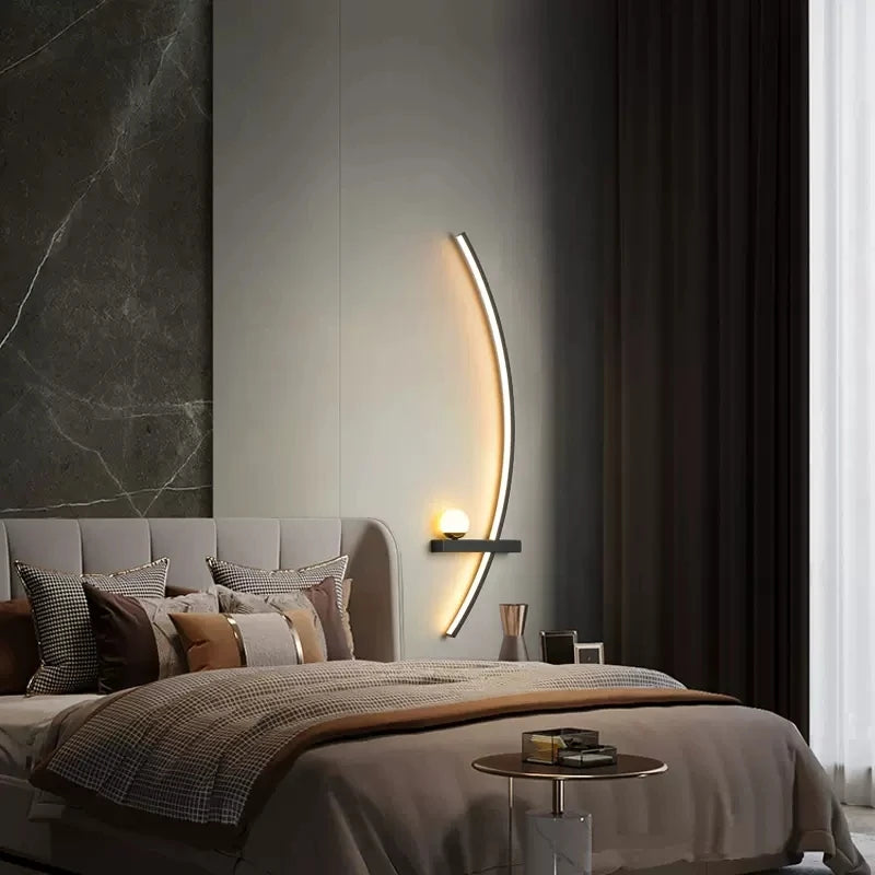Modern LED Wall Lamp Minimalist Black Gold
