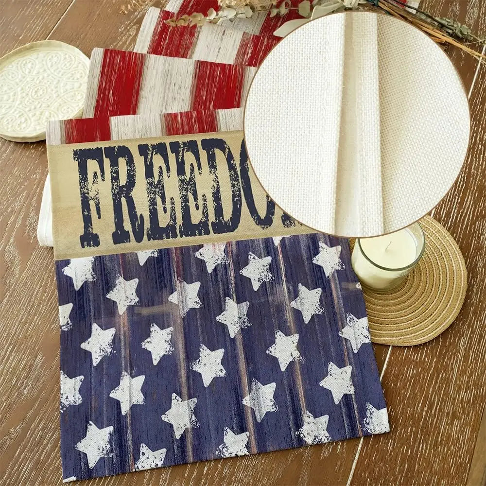 4th of July American Linen Table Runners