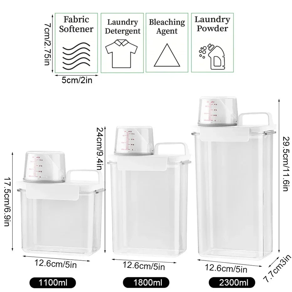 1100/1800/2300Ml Refillable Laundry Detergent Dispenser