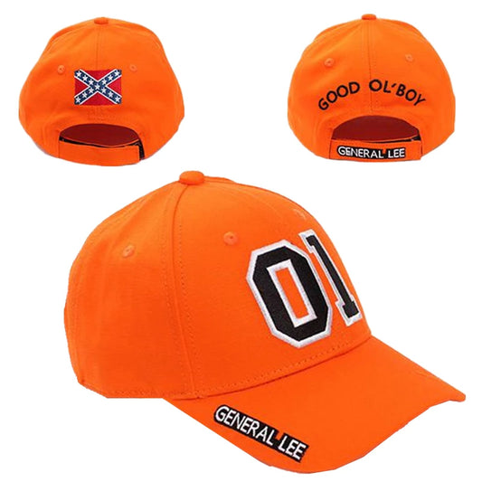 Embroidered Cotton Cosplay Hat Orange Adjustable Baseball Cap