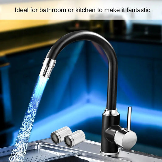Light-Up LED Kitchen/Bathroom Water Faucet Shower
