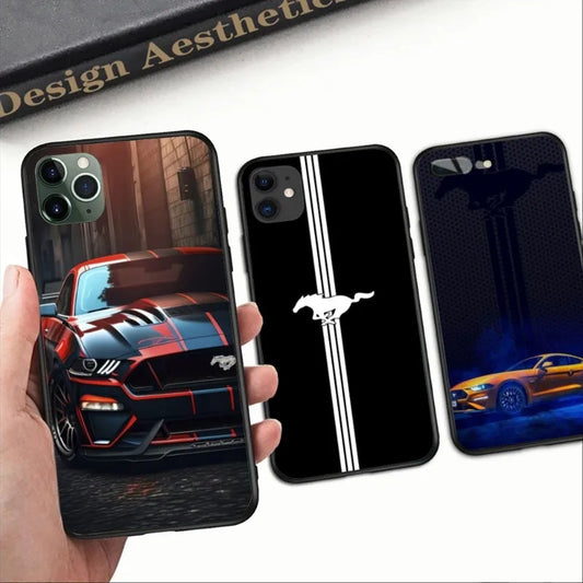 Mustang Shelby Mobile Cell Phone Case for iPhone 15 14 13 12 11 XS X 8 7 6 Plus Mini Pro Max SE 2022