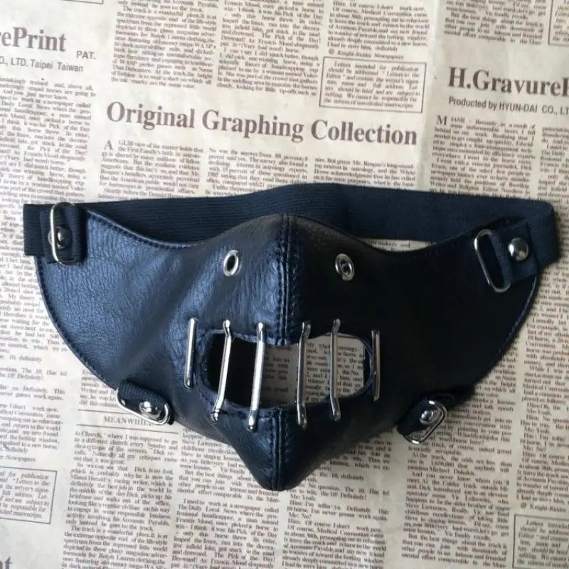 Streampunk Cosplay Accessory Face Leather Mask