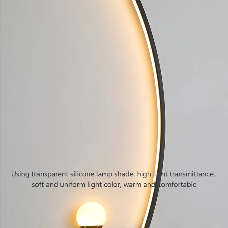 Modern LED Wall Lamp Minimalist Black Gold
