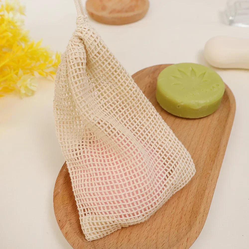 Soap Foaming Net Mesh Bags Bath Exfoliating Supplies