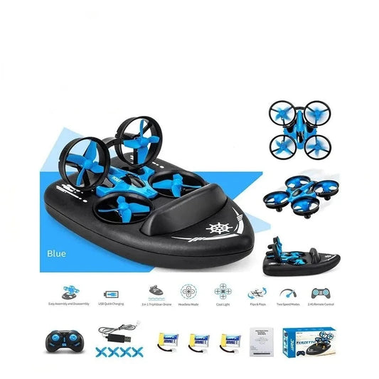 Mini Drone Helicopter Boat Car Water Ground Air  3-mode