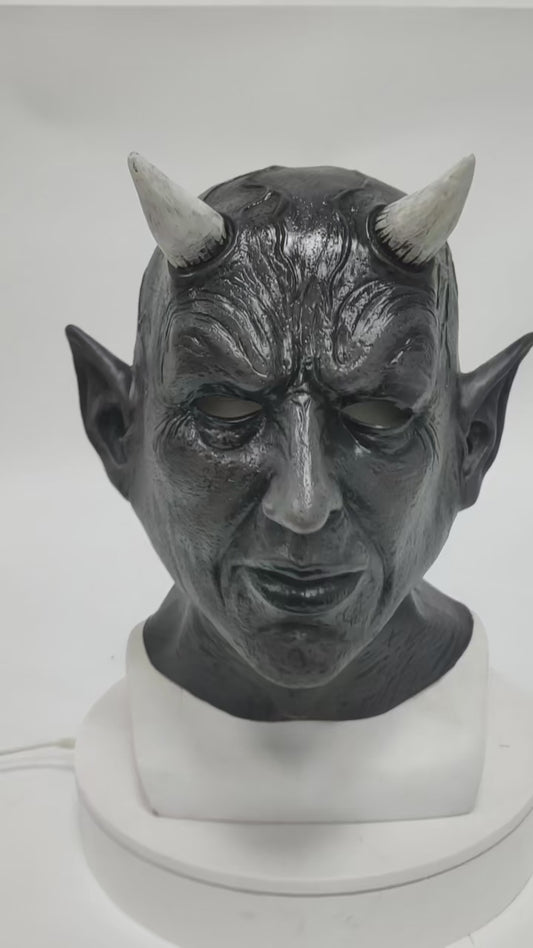 Halloween Mephistopheles Demon Horn Mask Cosplay Latex